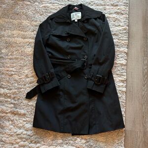 London Fog Classic Black Trench Coat
